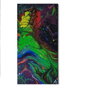 Ακρυλικά "τροπικά" χρώματα σε καμβά 30x60 cm - πίνακες & κάδρα, ακρυλικό, πίνακες ζωγραφικής