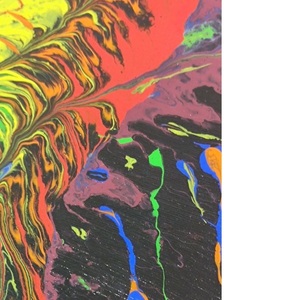 Ακρυλικά "τροπικά" χρώματα σε καμβά 30x60 cm - πίνακες & κάδρα, ακρυλικό, πίνακες ζωγραφικής - 4