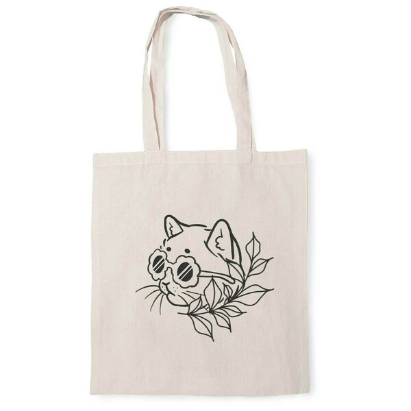 Tote Bag ▪️FurryLittleFriend▪️ _Πάνινη τσάντα ζωγραφισμένη στο χέρι - ύφασμα, all day, γατούλα, tote, πάνινες τσάντες