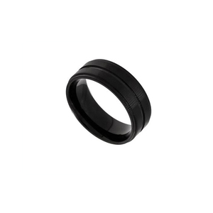 Ανδρικό ατσάλινο δακτυλίδι 8mm black - δαχτυλίδια, ατσάλι, δώρα για άντρες