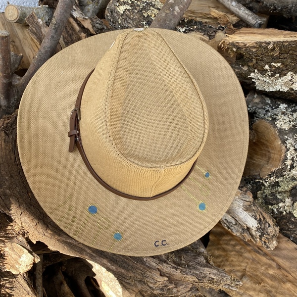 Καπέλο Panama - wavy Panama eye - ζωγραφισμένα στο χέρι, απαραίτητα καλοκαιρινά αξεσουάρ, ψάθινα - 3
