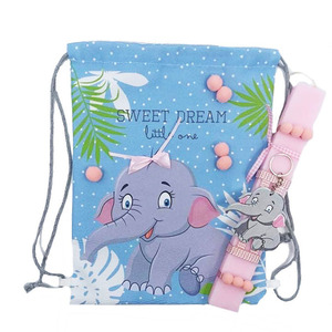 Λαμπάδα ελεφαντάκι και τσάντα πλάτης για κορίτσι - λαμπάδες, ελεφαντάκι, πάσχα, για παιδιά, δώρο πάσχα - 2
