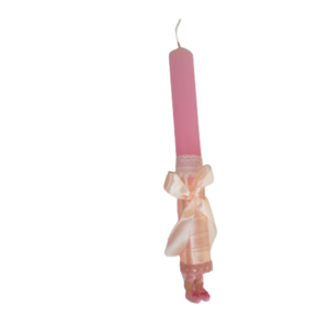 πασχαλινό ροζ αρωματικό λαμπαδάκι 22εκ με σελιδοδείκτη πουεντ - λαμπάδες, για παιδιά, για ενήλικες