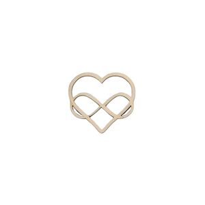 Ξύλινο Διακοσμητικό Στοιχείο σε σχήμα Καρδιάς με Άπειρο, Σετ 5τμχ. Φυσικό Χρώμα Ξύλου, Διάσταση: 5Χ5εκ. - καρδιά, άπειρο, αγ. βαλεντίνου, ξύλινα διακοσμητικά, υλικά κατασκευών