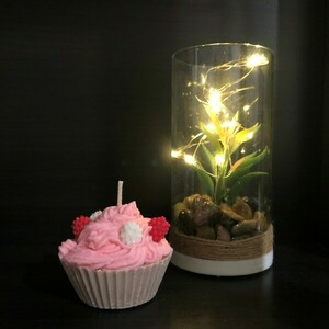 Φυτικό κερί σόγιας σε σχήμα cupcake 90 γρ. - κερί, αρωματικά κεριά - 2