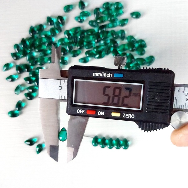 Πράσινες Γυάλινες Χάντρες Σταγόνα 6x9mm 10τεμ - υλικά κοσμημάτων, υλικά κατασκευών - 3