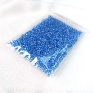 Μπλε Χάντρες Γυάλινες 3x2mm 40γρ - υλικά κοσμημάτων, υλικά κατασκευών - 3