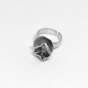Δαχτυλίδι από ασήμι "fler" - ασήμι 925, λουλούδι, αυξομειούμενα