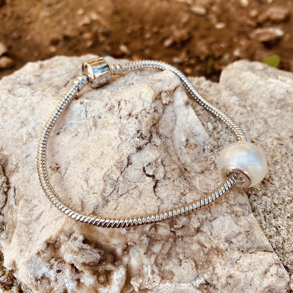 Βραχιόλι ασήμι 925 -Classy pearl - αλυσίδες, ασήμι 925, επάργυρα, πέρλες - 3
