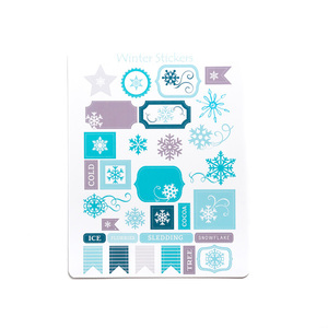 «Winter stickers» Φύλλο Αυτοκόλλητο 27xmx21cm - κορίτσι, αγόρι, δώρο, αυτοκόλλητα, χειμώνας
