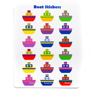 «Boat Stickers» Φύλλο Aυτοκόλλητο 27cmx21cm - κορίτσι, αγόρι, δώρο, καραβάκι, αυτοκόλλητα