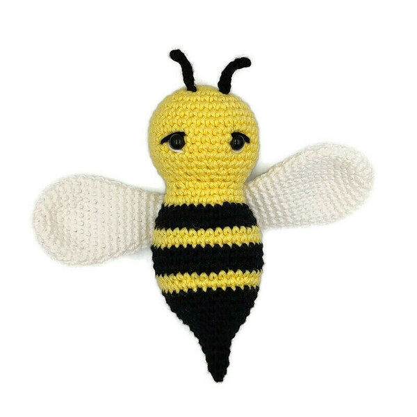 Λευκή λαμπάδα με πλεκτή μελισσούλα 36εκ - λαμπάδες, για παιδιά, ζωάκια, παιχνιδολαμπάδες - 3