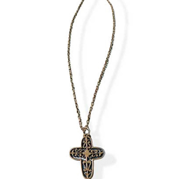 Vintage Σταυρός με αλυσίδα 50cm - σταυρός, μακριά, μπρούντζος, φθηνά, μενταγιόν