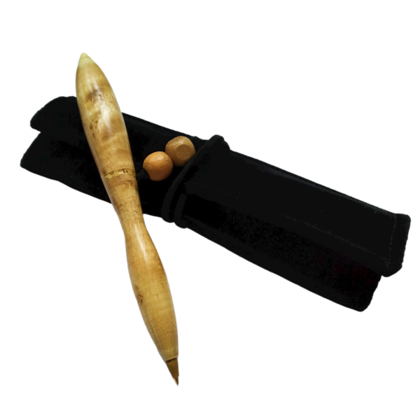 Ξύλινο στυλό από λεμονιά χειροποίητο 01 - ξύλο, χειροποίητα, αξεσουάρ γραφείου - 2