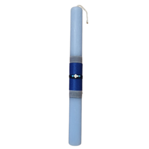 αντρική εφηβική λαμπάδα με σταυρουδάκι βραχιολάκι 30 cm - αγόρι, δώρο για νονό, για εφήβους - 2