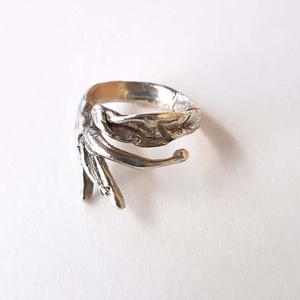 Ασημένιο δαχτυλίδι σε σχήμα λουλουδιού - ασήμι, εντυπωσιακό, λουλούδι, δώρα για γυναίκες - 5