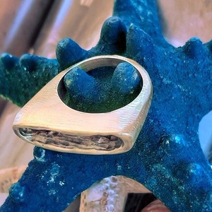 Δαχτυλίδι από μπρούτζο με άνοιγμα - γεωμετρικά σχέδια, μπρούντζος, μεγάλα, αυξομειούμενα - 3