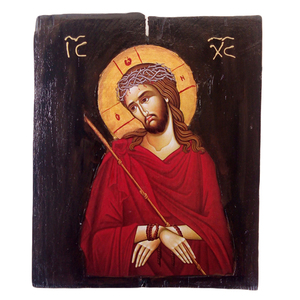 Ιησούς Χριστός Νυμφίος Χειροποίητη Εικόνα Σε Ξύλο 21x18cm - πίνακες & κάδρα, πίνακες ζωγραφικής