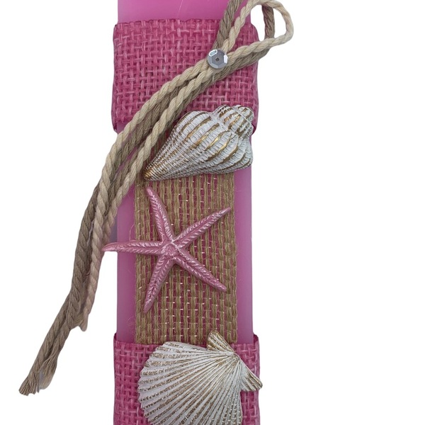 Αρωματική λαμπάδα Θάλασσα Ροζ - λαμπάδες, κοχύλι, θάλασσα, για ενήλικες - 2