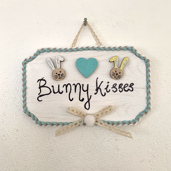 Bunny Kisses Small Sign - πίνακες & κάδρα