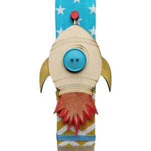 Λαμπάδα "Διαστημόπλοιο" - διακοσμητικό για αγόρι - αγόρι, λαμπάδες, για παιδιά, για μωρά, πύραυλοι