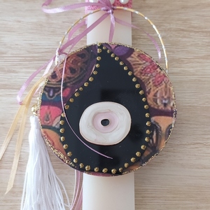 Πασχαλινή αρωματική λαμπάδα (30cm) Lucky Eye - κορίτσι, λαμπάδες, για ενήλικες, πασχαλινά δώρα, διακοσμητικό πασχαλινό - 5