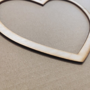 Ξύλινο τελάρο για κατασκευές μακραμέ, καρδιά 5 τεμάχια 20 εκατοστά - καρδιά, μακραμέ, ξύλινα διακοσμητικά, υλικά κατασκευών - 3