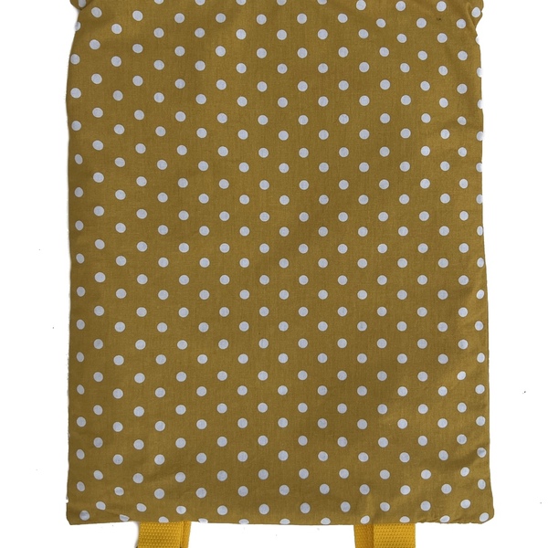 Σακίδιο πλάτης / backpack από ύφασμα mustard - ύφασμα, πλάτης, all day, φθηνές