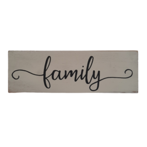 "family" - Ξύλινη διακοσμητική πινακίδα 10 × 30 εκ. - πίνακες & κάδρα