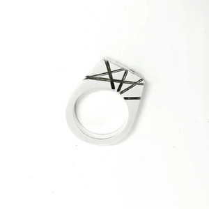 Δαχτυλίδι από ασήμι-"ray", διάμετρος 19,1mm - ασήμι 925, γεωμετρικά σχέδια, σταθερά, μεγάλα - 3