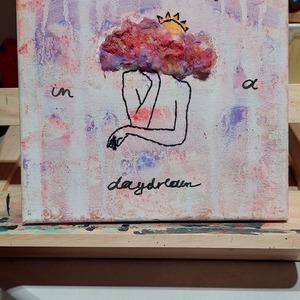 Daydreamer Πίνακας 20×20 - πίνακες & κάδρα, πίνακες ζωγραφικής - 2