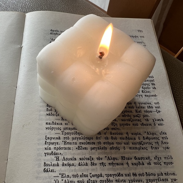 Pillow handmade candle - αρωματικά κεριά - 2