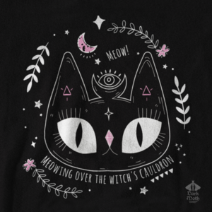 Γυναικείο t-shirt "Witch's Cat" - Μαύρο - 100% βαμβάκι - t-shirt - 2