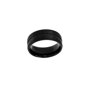 Ανδρικό ατσάλινο δακτυλίδι 8mm black - δαχτυλίδια, ατσάλι, δώρα για άντρες - 2
