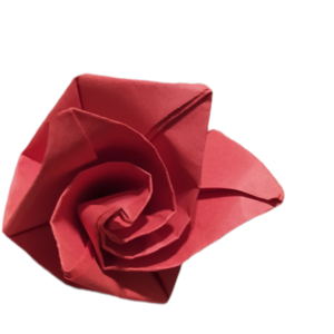 Τριαντάφυλλο origami κοκκινο medium χαρτί - τριαντάφυλλο