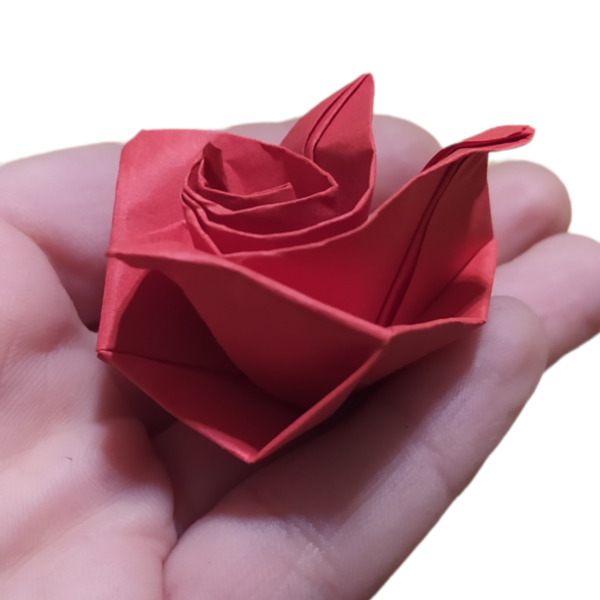 Τριαντάφυλλο origami κοκκινο medium χαρτί - τριαντάφυλλο - 2