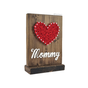 Ξύλινο δώρο για την γιορτή της μητέρας! 18x12cm - διακοσμητικά, καρδιά, μαμά