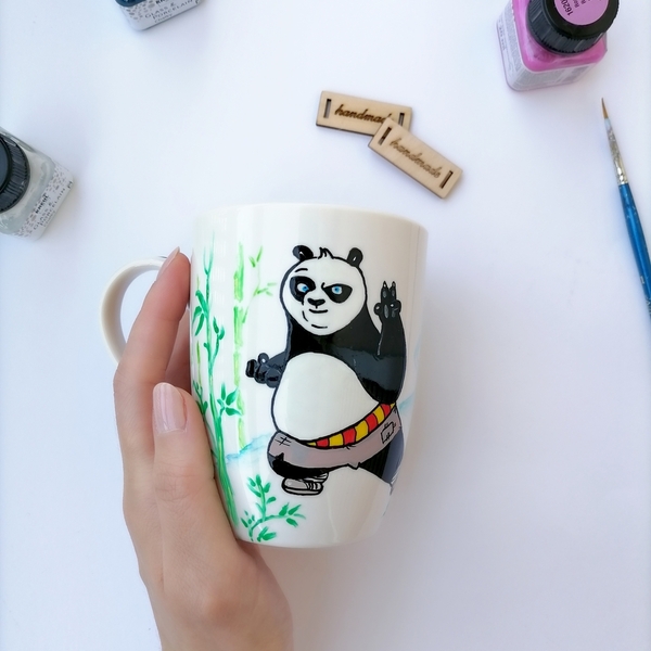 Κούπα Κουνγκ φου Πάντα (KungFu Panda) - πορσελάνη, αρκουδάκι, κούπες & φλυτζάνια