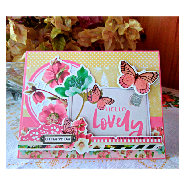Ευχετήρια Κάρτα Hello Lovely - scrapbooking, γενική χρήση, γιορτή της μητέρας, ευχετήριες κάρτες - 2