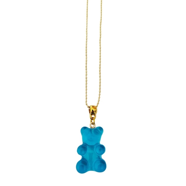 Αγαπημένο teddy bear πλεξιγκλας αρκουδάκι σε ορειχάλκινη αλυσιδα - charms, ορείχαλκος, αρκουδάκι, plexi glass - 2