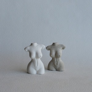 Διακοσμητικό γυναικείο σώμα με καμπύλες από τσιμέντο λευκό 9.5cm | Concrete Decor - τσιμέντο, διακοσμητικά - 5