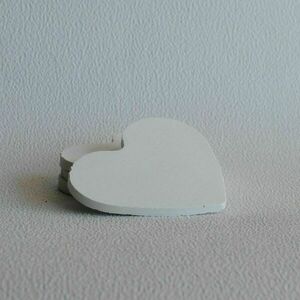 Σουβέρ σε σχήμα καρδιάς από τσιμέντο Λευκό 10 cm | Concrete Decor - καρδιά, τσιμέντο, πιατάκια & δίσκοι - 3