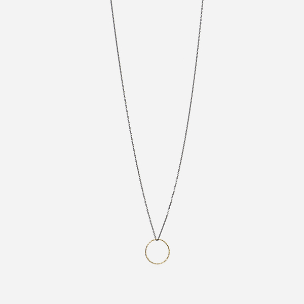 Κολιέ Κύκλος Χρυσό - Ασήμι 925 - charms, επιχρυσωμένα, ασήμι 925