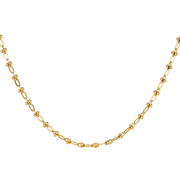 Ατσάλινο κοντό κολιέ αλυσίδα χρυσό - charms, επιχρυσωμένα, κοντά, ατσάλι, boho