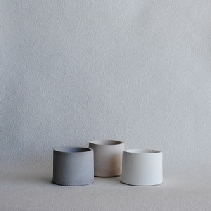 Διακοσμητικό Βαζάκι από τσιμέντο Λευκό 6.5cm| Concrete Decor - βάζα & μπολ, τσιμέντο, γλάστρα - 2