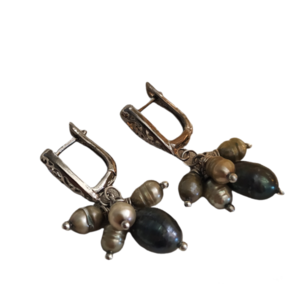 Σκουλαρίκια με μαργαριτάρια του γλυκού νερού - ημιπολύτιμες πέτρες, μαργαριτάρι, μικρά, κρεμαστά, πέρλες