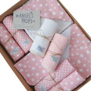 Newborn Box - Σετ νεογέννητου 10 τεμαχίων - "Little Stars" - κορίτσι, δώρα για βάπτιση, βρεφικά, προίκα μωρού, σετ δώρου