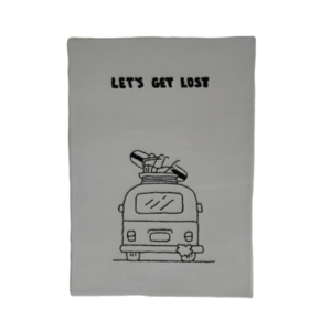 Κεντημένος καμβάς "Let's get lost" - μέγεθος 25x35 - πίνακες ζωγραφικής, πίνακες & κάδρα, κεντητά, καμβάς