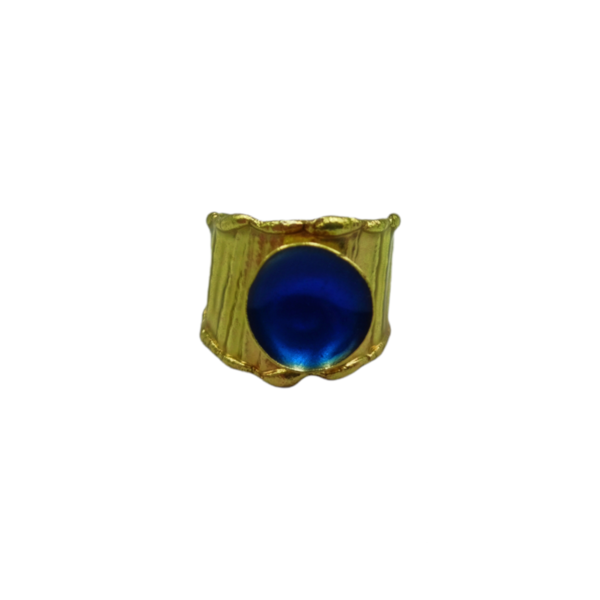Χειροποίητο δαχτυλίδι από ορείχαλκο σε μπλε απόχρωση - ορείχαλκος, αυξομειούμενα