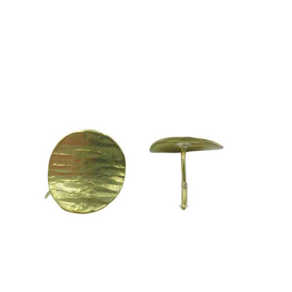 Μικρά σκουλαρίκια σε χρυσό χρώμα από ορείχαλκο - ορείχαλκος, καρφωτά, μικρά, καρφάκι - 2